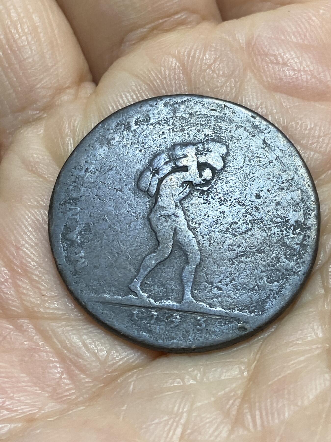 2025年第一百一十八场(总第一百四十四场）外国好品散币(免佣金) 英国🇬🇧1793年半便士代币(兰开夏郡曼彻斯特代币)