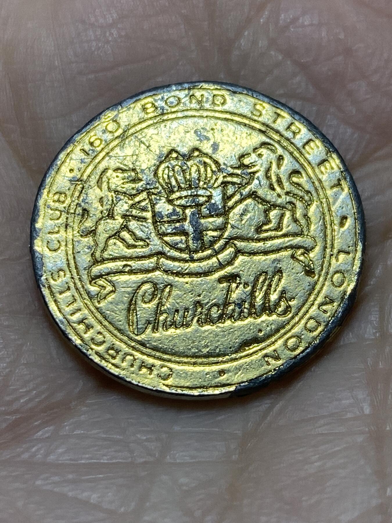 2025年第一百一十八场(总第一百四十四场）外国好品散币(免佣金) 英国🇬🇧伦敦邦德街Churchills Club会员章牌