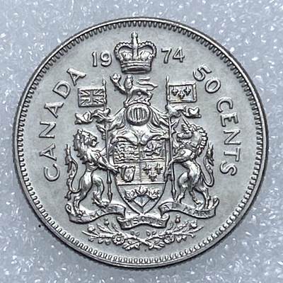 海外回流1元起拍小铺 各国钱币散币场 第19期 - 加拿大1974年50分 原光美品