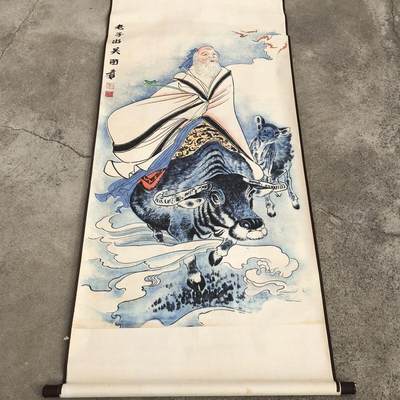 听雨轩（10） 名家名画中堂挂画（一） - 张大千 老子出关图