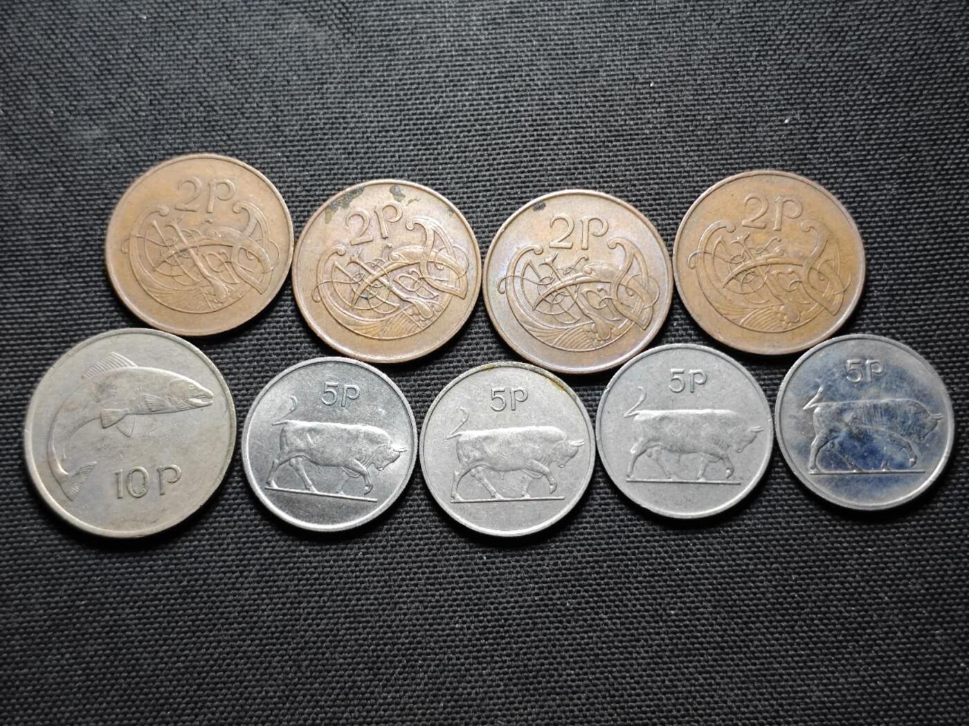 KK钱币收藏小铺  第359场  2月预留时间 周末发货  爱尔兰铜币镍币一组19枚