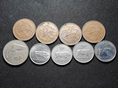 KK钱币收藏小铺  第359场  2月预留时间 周末发货 -  爱尔兰铜币镍币一组19枚