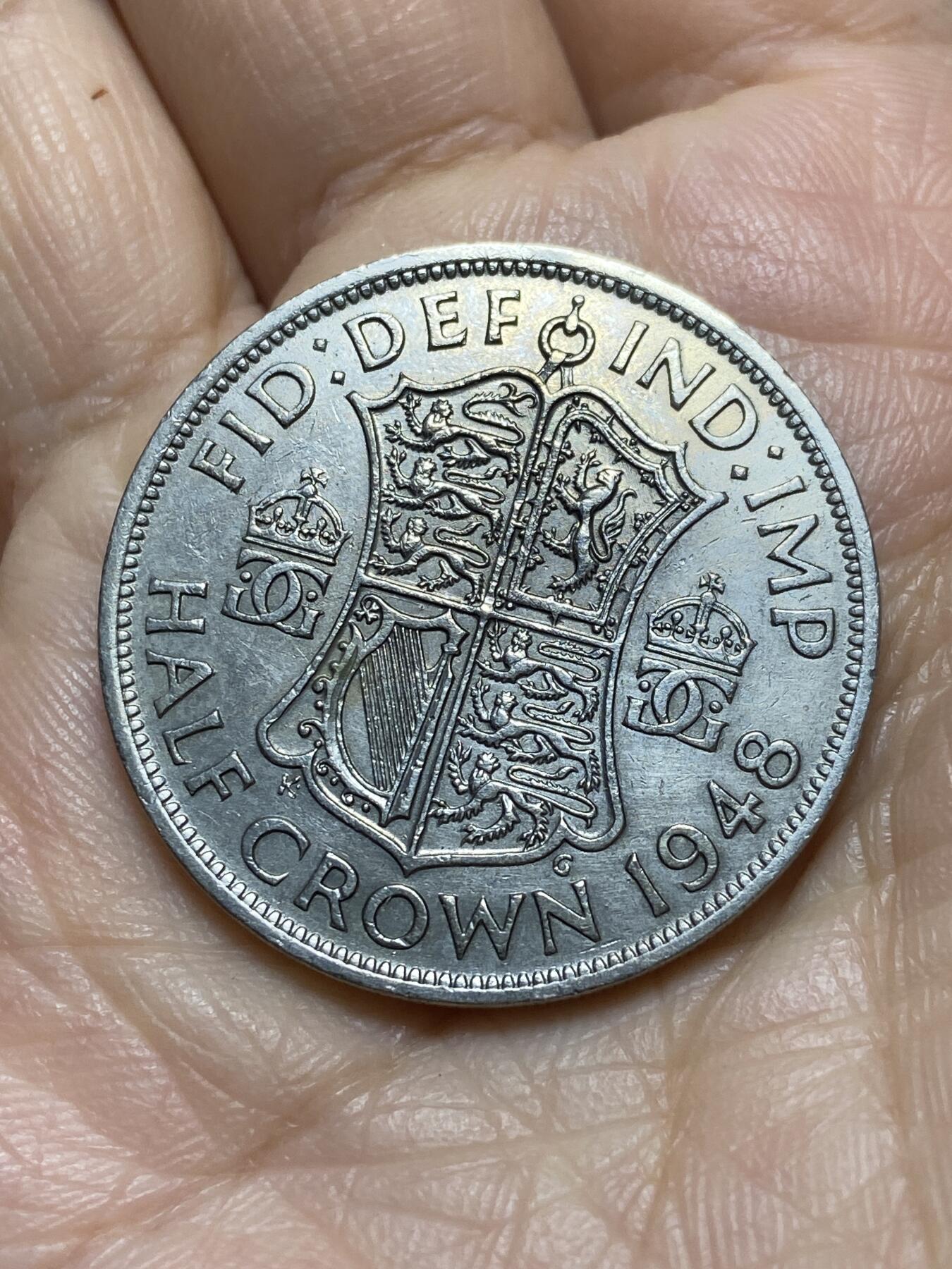 2025年第一百一十八场(总第一百四十四场）外国好品散币(免佣金) 英国🇬🇧1948年半克朗(乔治六世第二版，关门年仅发行2年)