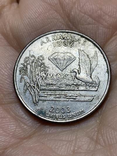 2025年第一百一十八场(总第一百四十四场）外国好品散币(免佣金) - 美国🇺🇸2003年1/4元(州系列–阿肯色州纪念币)