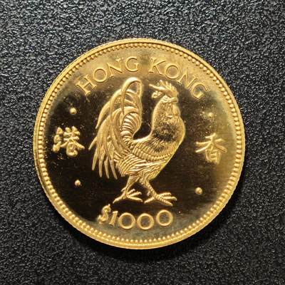 【德藏】世界币章拍卖第151期（拍品征集中~欢迎藏友联系） - 1981年 中国香港首套鸡年1000元纪念金币 917金 15.97克（本期难得将十二生肖凑齐，并均有上拍，欢迎查看其他生肖）