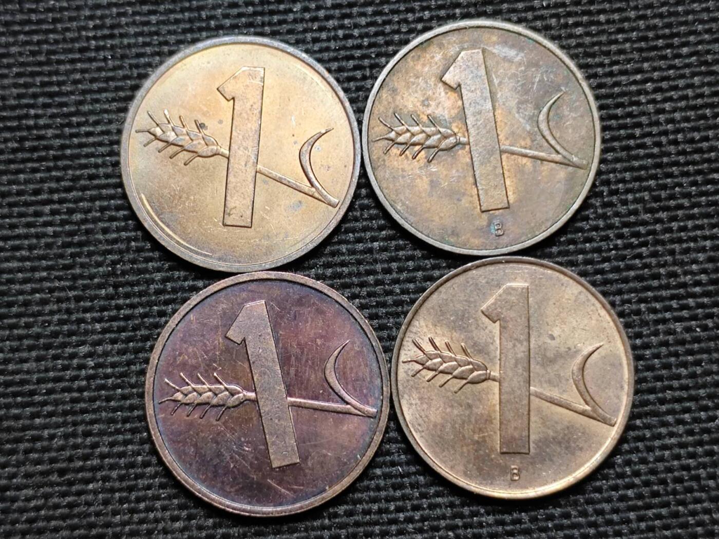 KK钱币收藏小铺  第359场  2月预留时间 周末发货  瑞士1分铜币一组4枚