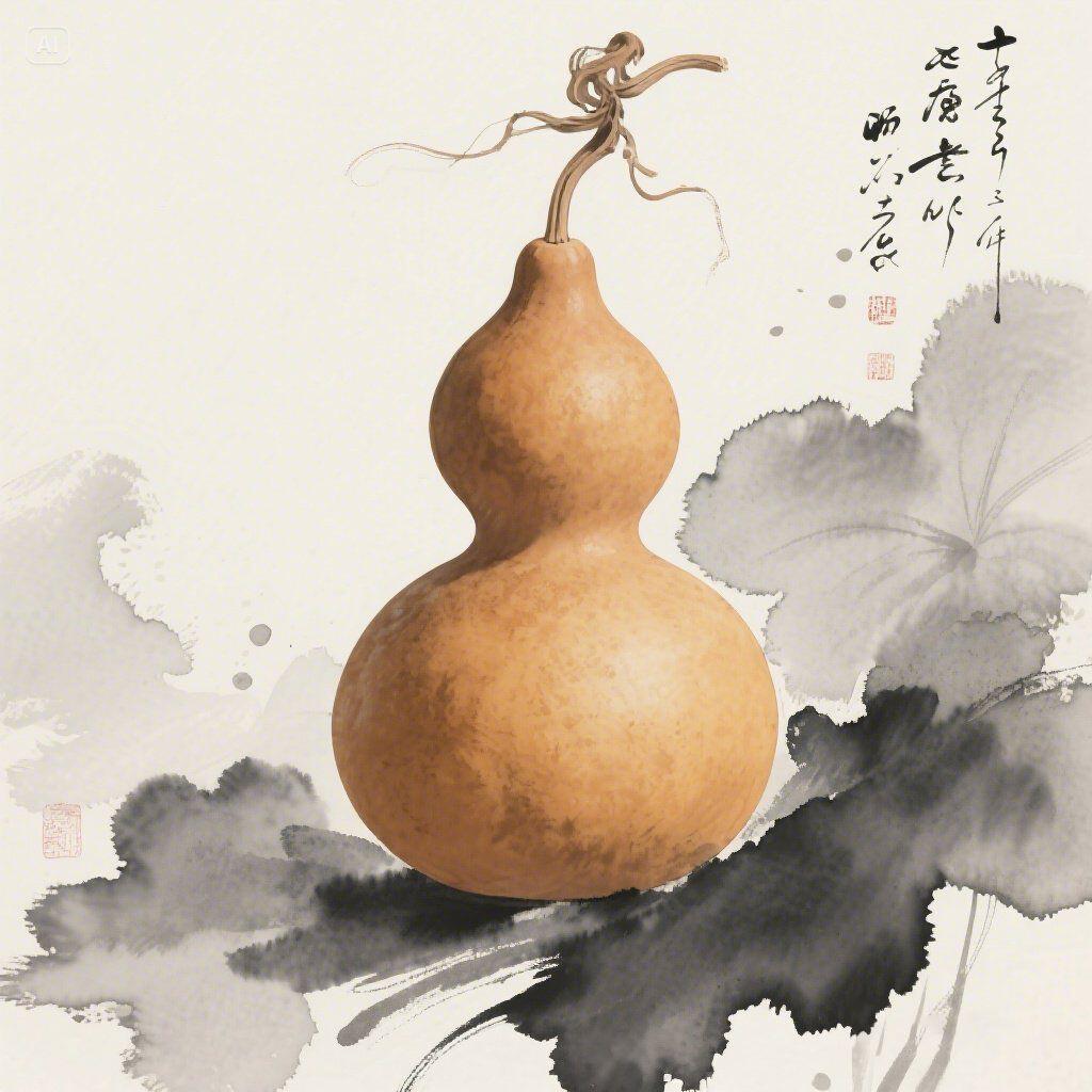 听雨轩（十） 龟甲水壶网兜大漆葫芦 约600ml