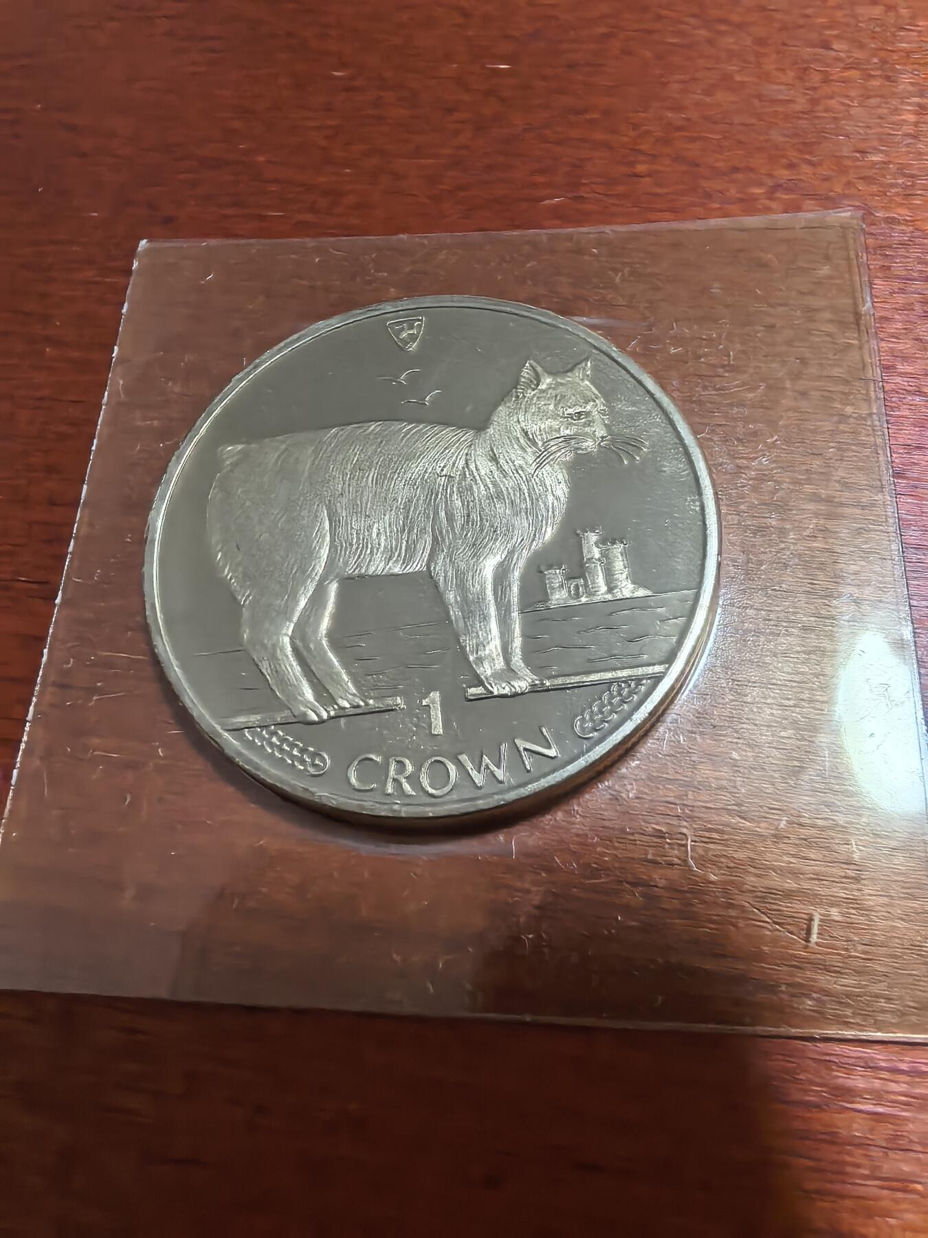 长老汇蛇年精选第六十八场拍卖 1988马恩岛无尾猫邮币封首日封，含1枚同主题1克朗铜镍币