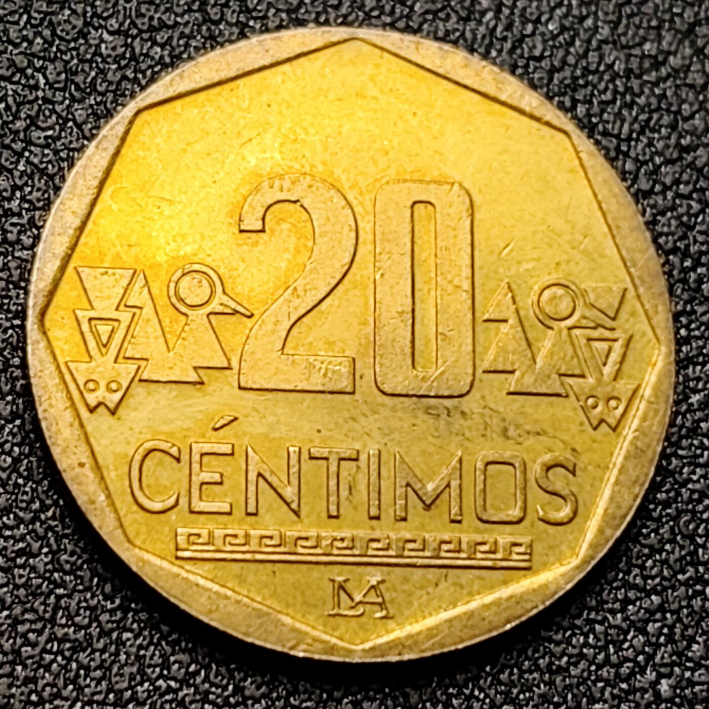 泉币菌-第118场-精品福利场  秘鲁2006年20分黄铜硬币 23毫米  纪念币铜钱