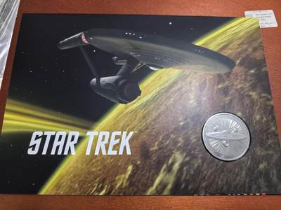 长老汇蛇年精选第六十八场拍卖 - 2020英国皇家邮政星际迷航徽章邮币封首日封，含1枚同主题铜镍章，限量发行