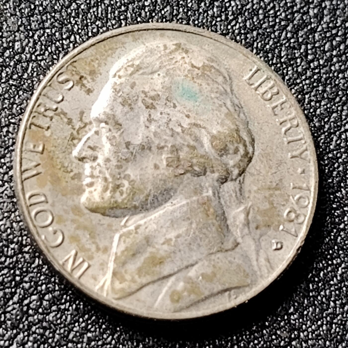 泉币菌-第118场-精品福利场 美品 美国1981年5美分纪念币 杰斐逊 及 故居蒙蒂塞洛庄园 21mm 