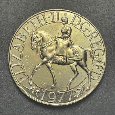 回流1115 - 英国1977年伊丽莎白女王登基25周年25便士大型纪念币