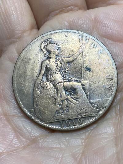 2025年第一百一十八场(总第一百四十四场）外国好品散币(免佣金) - 英国🇬🇧1919年1便士(乔治五世第一版)