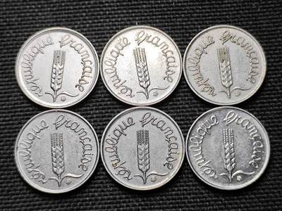 KK钱币收藏小铺  第359场  2月预留时间 周末发货 -  法国6枚1生丁