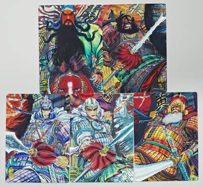 白泽拍卖卡牌手绘专场第27期 - 2024 昆仑万象 龙虎汇 五虎将1套  粗闪