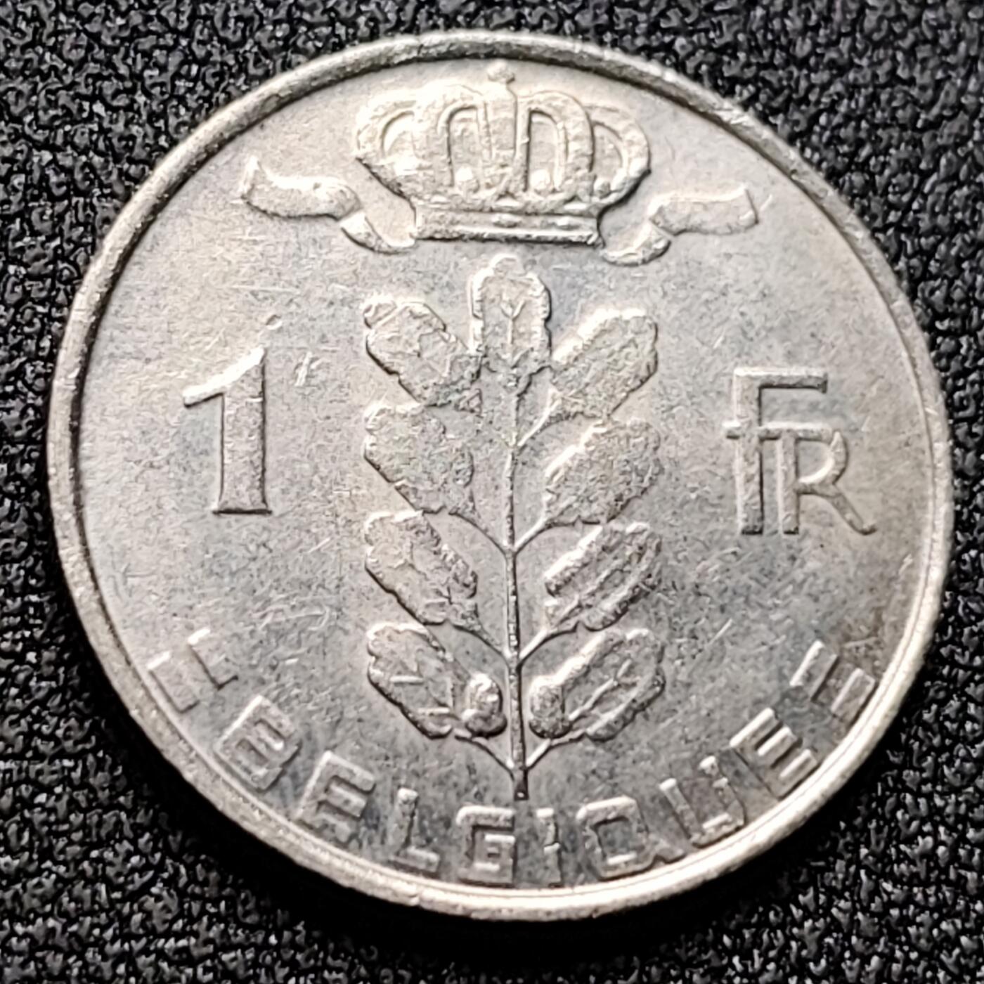 泉币菌-第118场-精品福利场 比利时1978年1法郎铜镍币（佛兰芒文版BELGIË），谷物女神