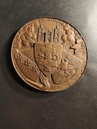 老王徽章第159期 - 法国圣迪耶工商会大铜章    直径66mm.    重量160g