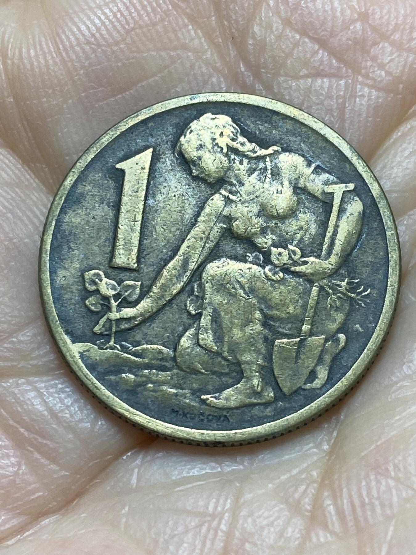 2025年第一百一十八场(总第一百四十四场）外国好品散币(免佣金) 捷克斯洛伐克1964年1克朗(社会主义共和国时期)