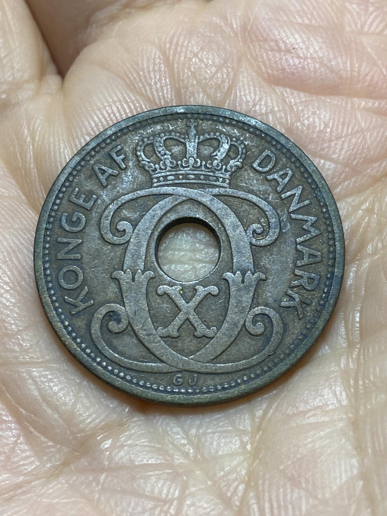 2025年第一百一十八场(总第一百四十四场）外国好品散币(免佣金) 丹麦🇩🇰1934年5欧尔(克里斯蒂安十世第六版，N; GJ版)