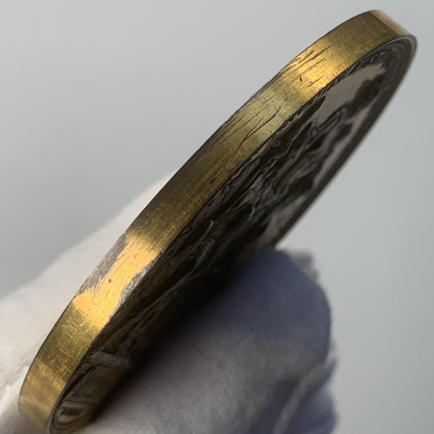 掌中浮雕-藏着的欧洲第039场 1882年奥地利工业与农业展览会镀金铜章 ， 61mm ，74.9g，雕刻大师安东.沙夫（A.Scharff）作品