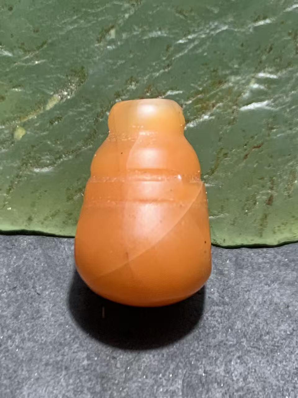 保山南红亚光通货三通佛头一个