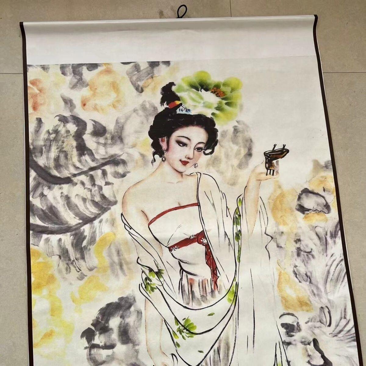 听雨轩（10） 名家名画中堂挂画（一） 刘继卣 贵妃醉酒图 （仿古装饰画）