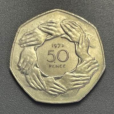 回流1026 - 英国1973年50便士 加入欧洲经济共同体纪念