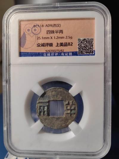 忠诚评级 美82西汉西铢半两 - 忠诚评级 美82西汉西铢半两