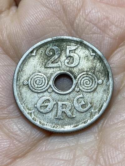 2025年第一百一十八场(总第一百四十四场）外国好品散币(免佣金) - 丹麦🇩🇰1924年25欧尔(克里斯蒂安十世第四版，首发年仅发行3年)