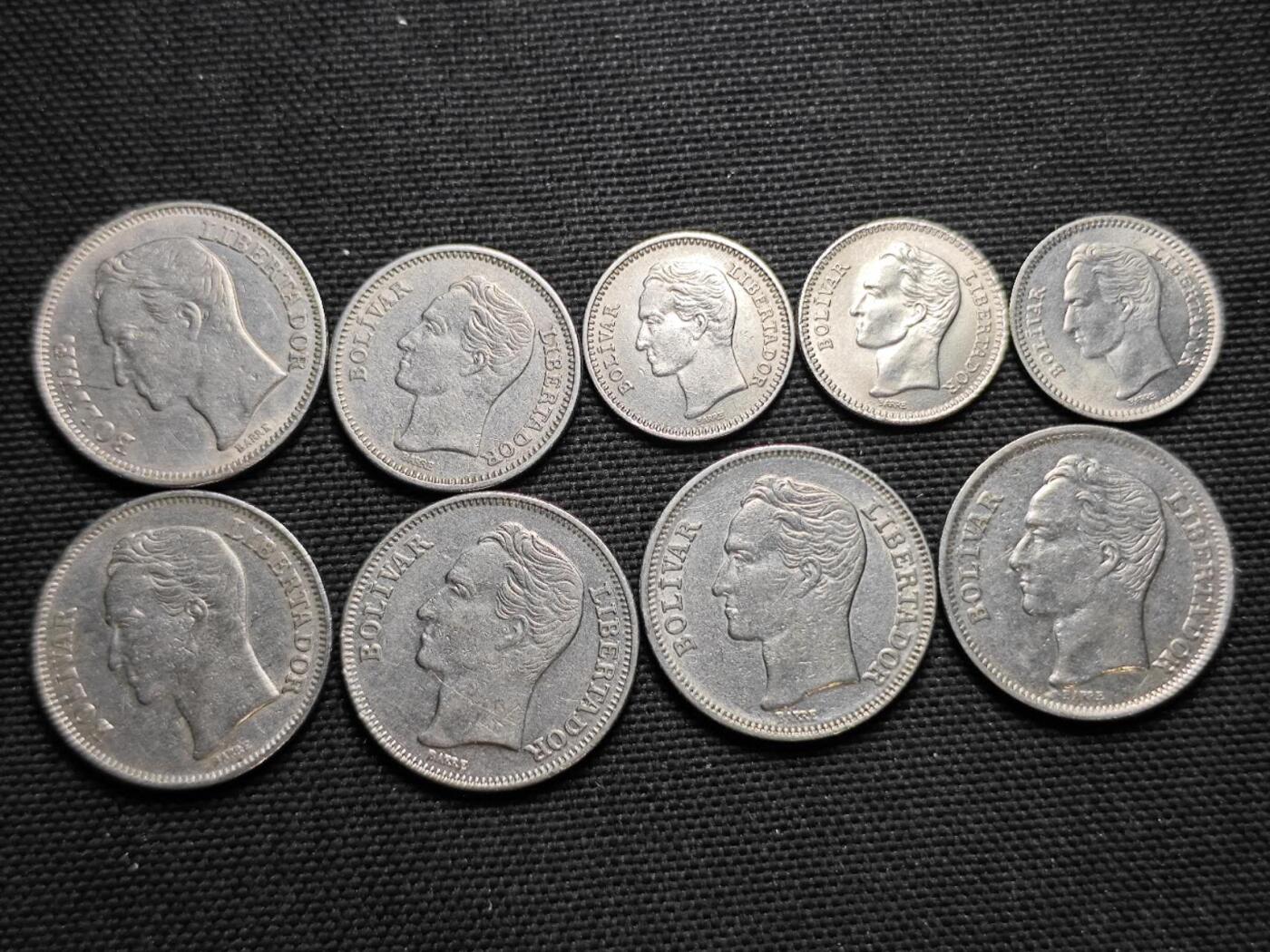 KK钱币收藏小铺  第359场  2月预留时间 周末发货  委内瑞拉一组9枚