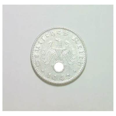 德国第三帝国1942年B版50芬尼 带原光 - 德国第三帝国1942年B版50芬尼 带原光