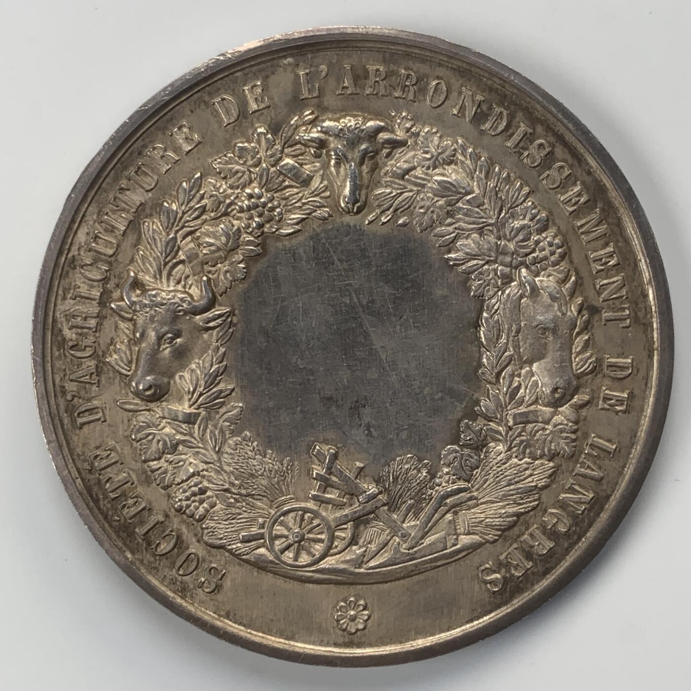 掌中浮雕-藏着的欧洲第039场 法国农业银章，51mm，59.95g，