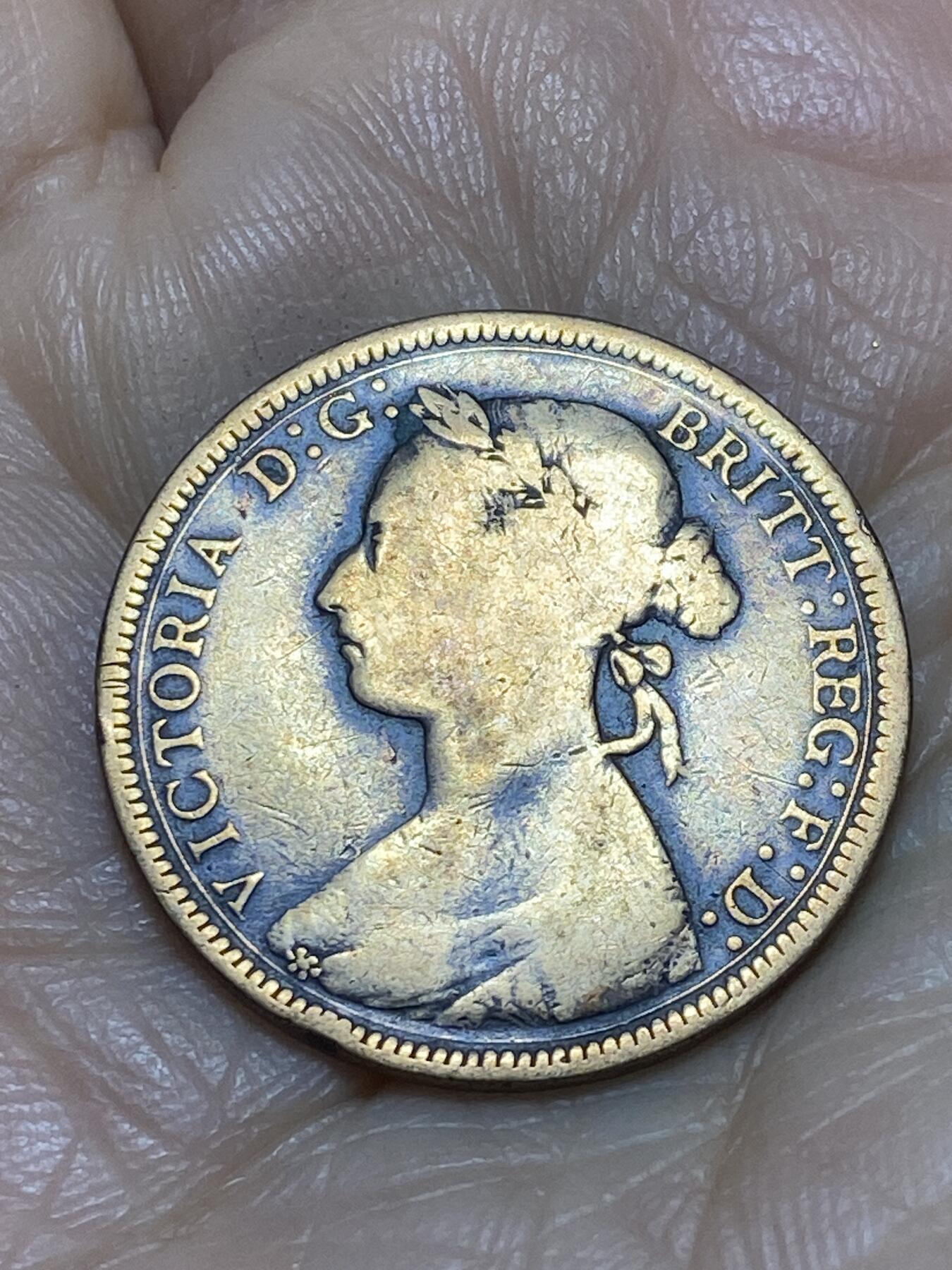 2025年第一百一十八场(总第一百四十四场）外国好品散币(免佣金) 英国🇬🇧1890年半便士(维多利亚女王中年桂冠第三版)