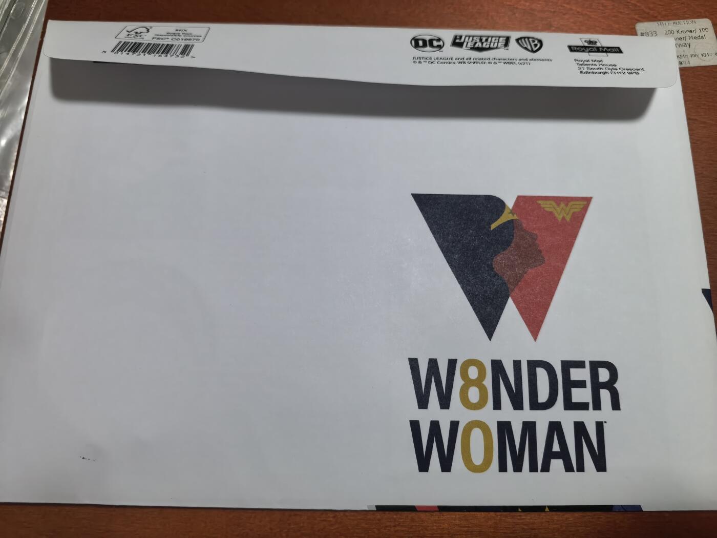 长老汇蛇年精选第六十八场拍卖 2021英国皇家邮政惊奇女侠邮币封首日封，含1枚同主题彩色铜镀银章，限量发行