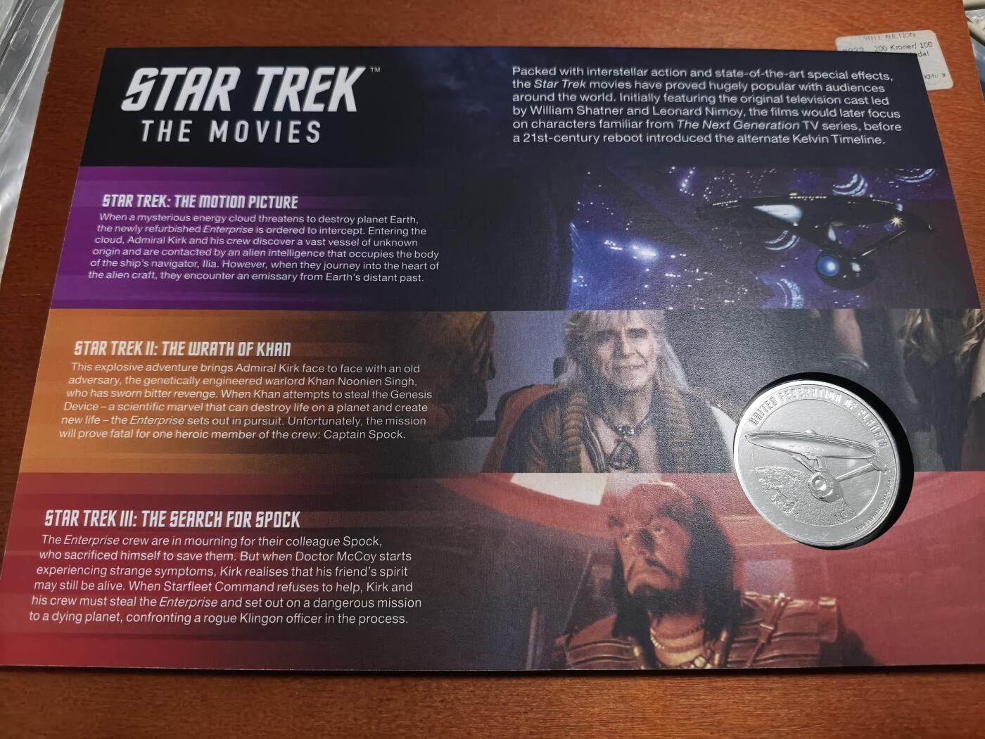 长老汇蛇年精选第六十八场拍卖 2020英国皇家邮政星际迷航千禧号飞船邮币封首日封，含1枚同主题铜镍章，限量发行