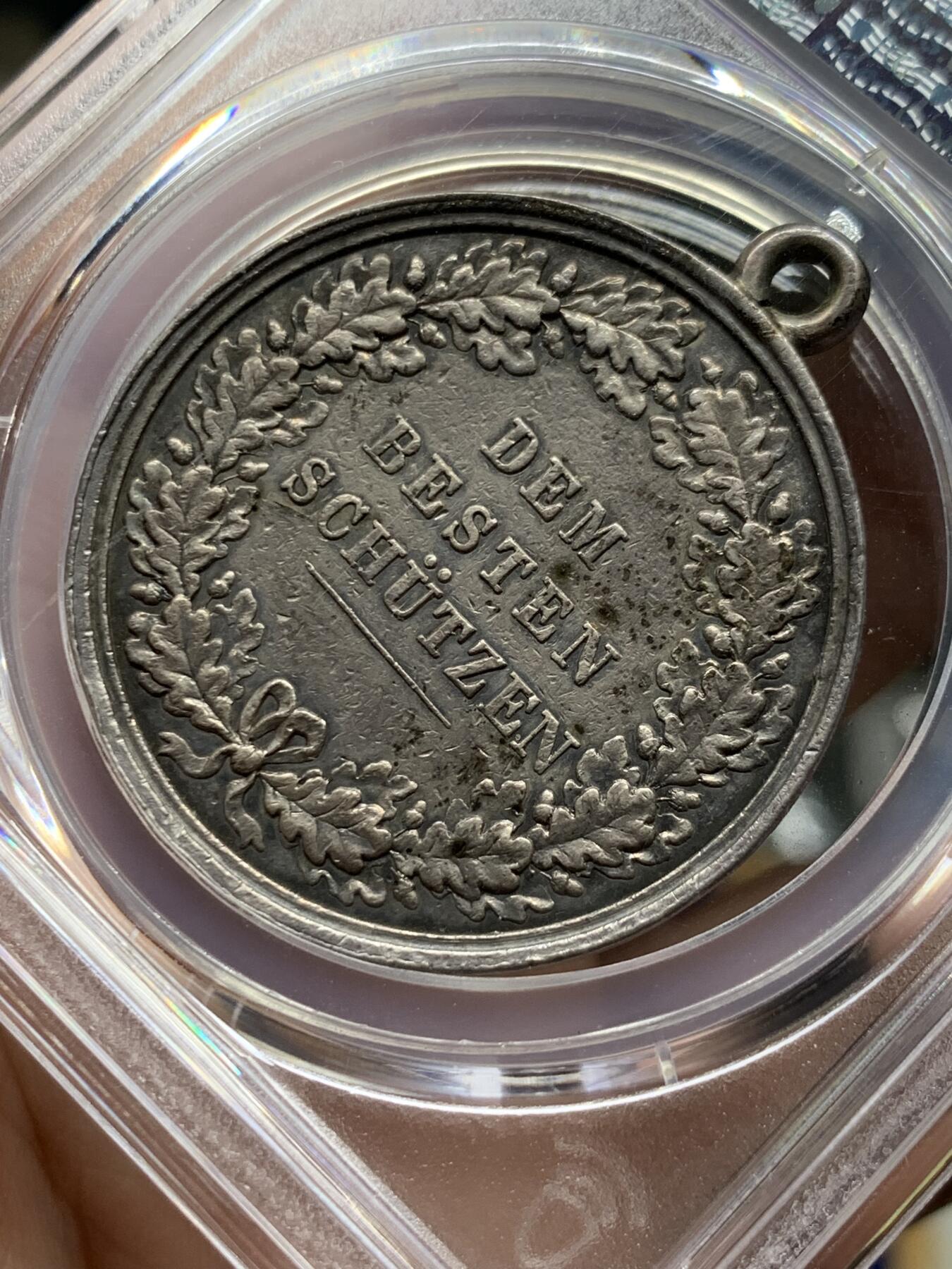 《竞宝斋》第433场 周日，周一 2场连拍 （全场包邮） PCGS XF45 德国 1892 符腾堡 射击节银章 （最佳射手奖章）首见品种 包浆也漂亮