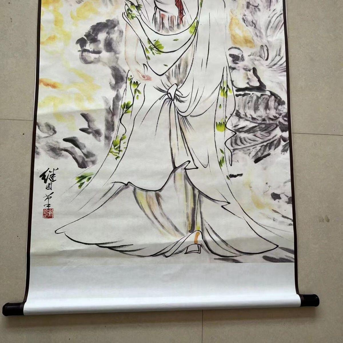 听雨轩（10） 名家名画中堂挂画（一） 刘继卣 贵妃醉酒图 （仿古装饰画）