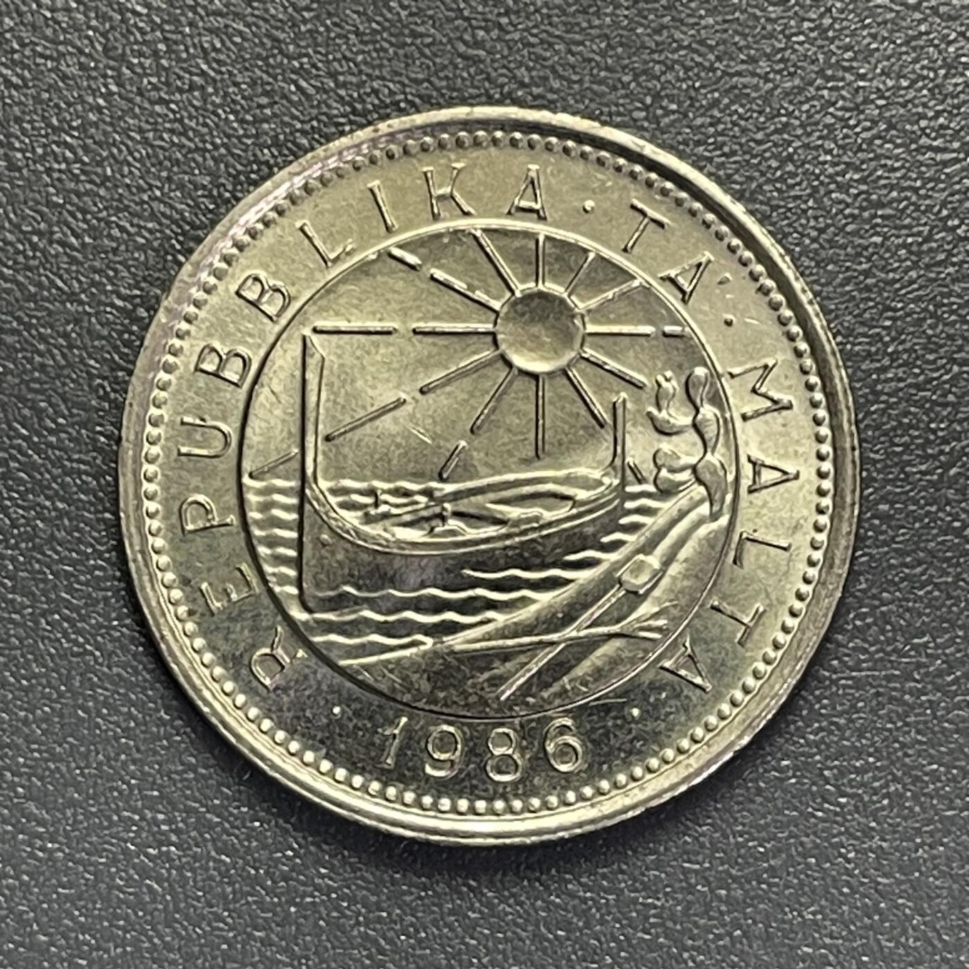 回流1026 全新马耳他1986年10分 蓝普卡鱼