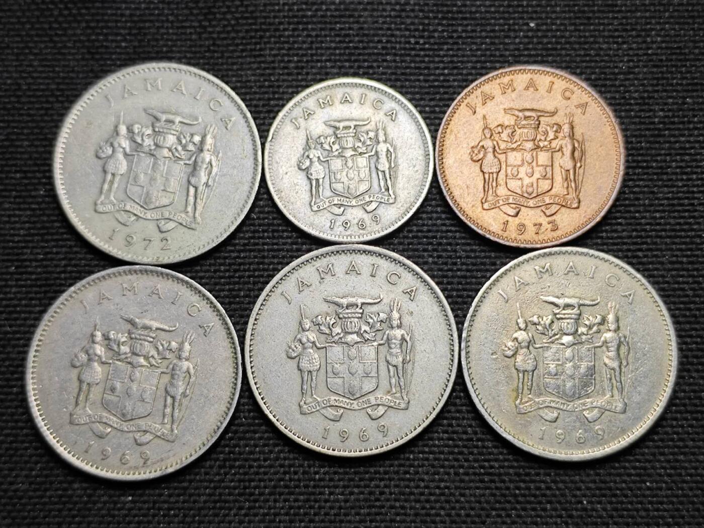 KK钱币收藏小铺  第359场  2月预留时间 周末发货  牙买加一组6枚