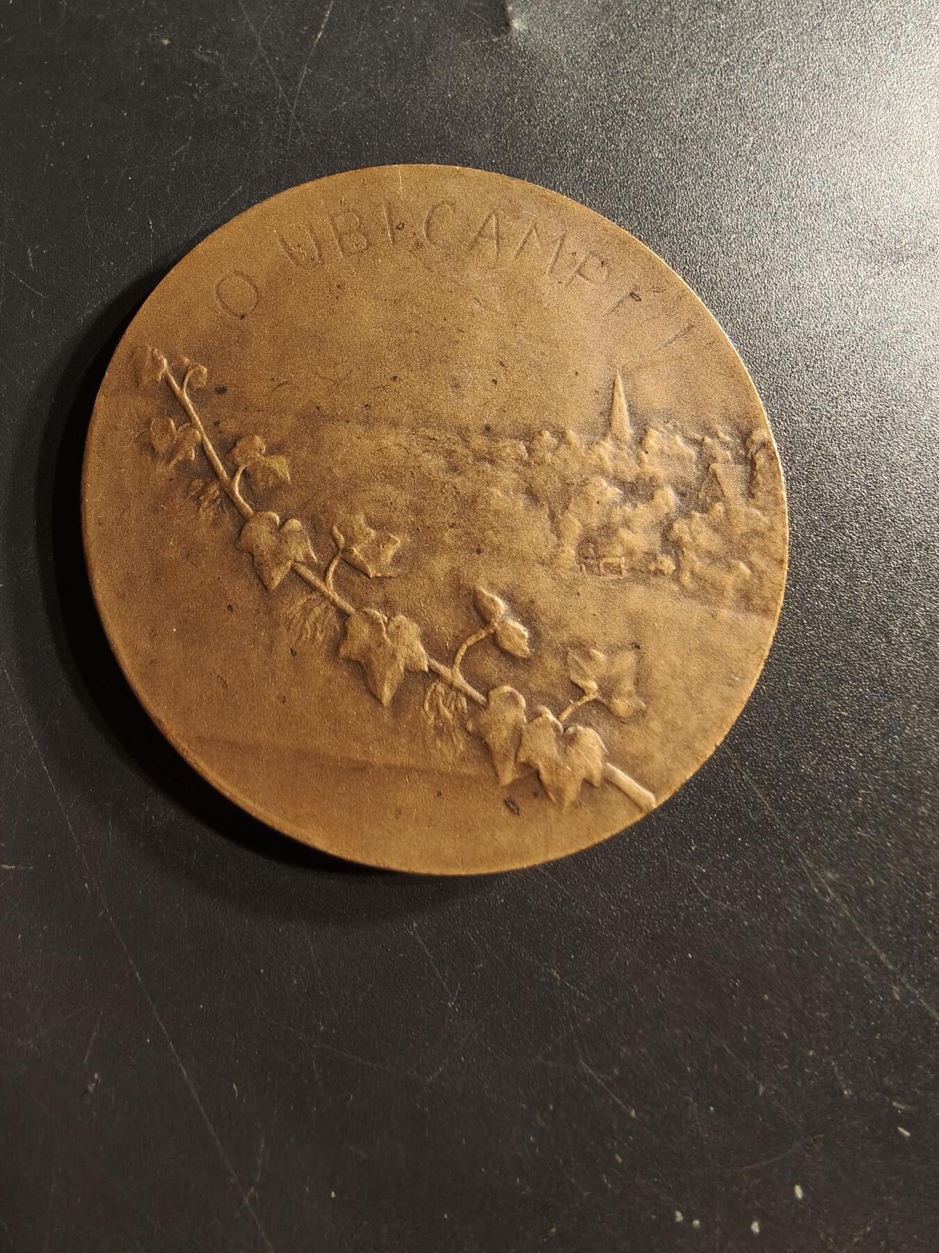 老王徽章第159期  法国乌比坎普市大铜章    直径50mm.   重量65.6g