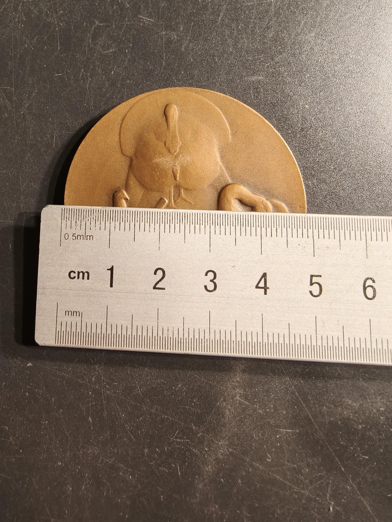 老王徽章第159期 法国畜牧业协会大铜章     直径50mm.    重量60g
