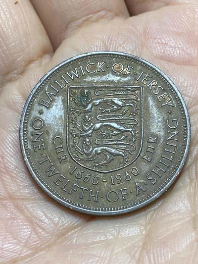 2025年第一百一十八场(总第一百四十四场）外国好品散币(免佣金) - 英属泽西岛🇯🇪1960年1/12先令(查理一世登基300周年纪念币)