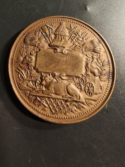 老王徽章第159期 - 法国农业协会大铜章     直径56mm.   重量82.8g