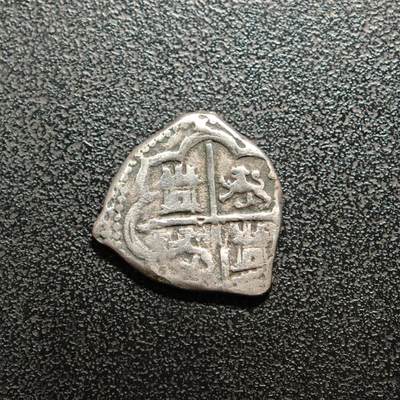 【德藏】世界币章拍卖第151期（拍品征集中~欢迎藏友联系） - 16**年 西班牙费利佩四世1里亚尔COB切割银币 少见