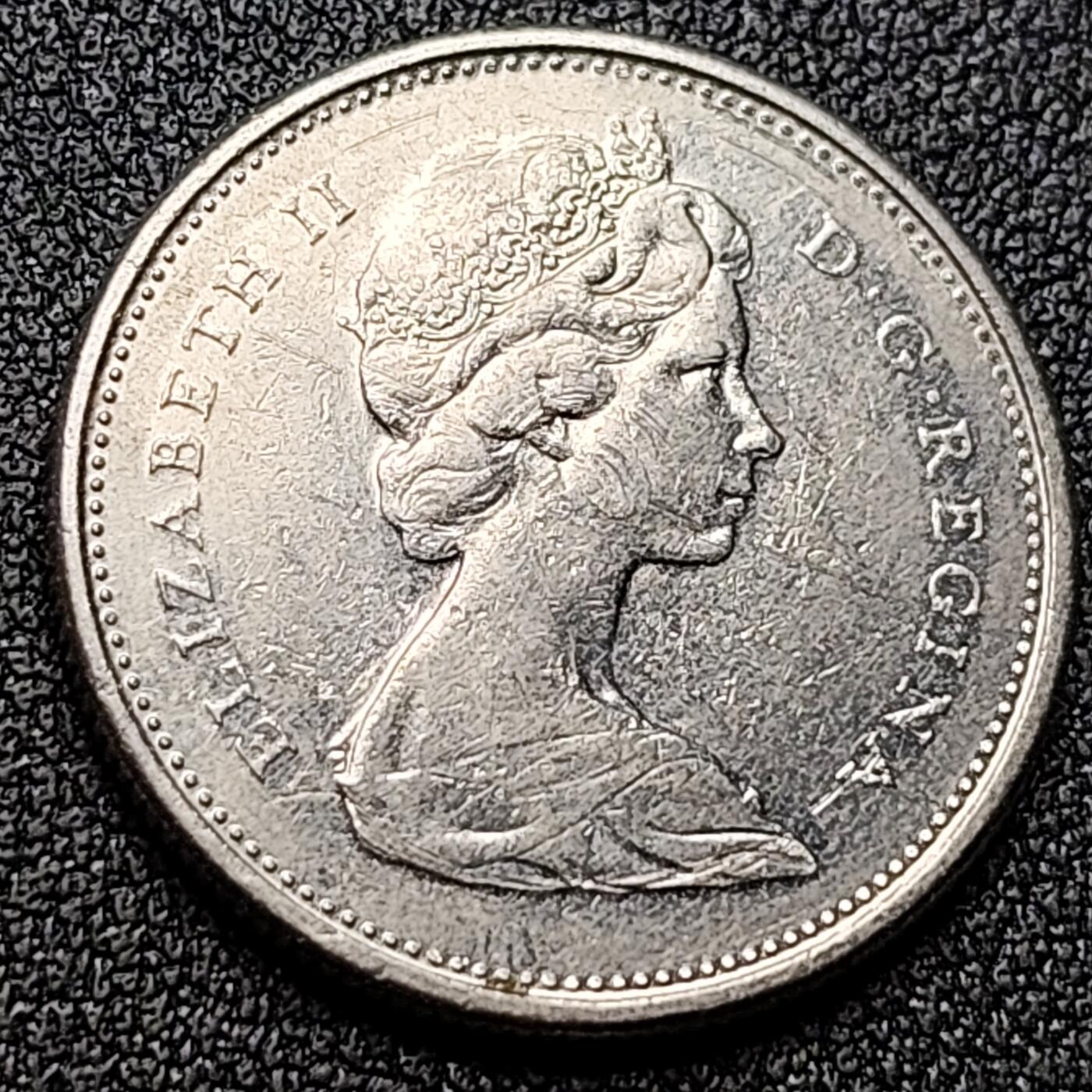 泉币菌-第118场-精品福利场 高币值 加拿大1977年1/4加拿大元 伊丽莎白二世 驯鹿 24mm 