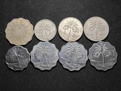 KK钱币收藏小铺  第359场  2月预留时间 周末发货 -  伊拉克一组8枚