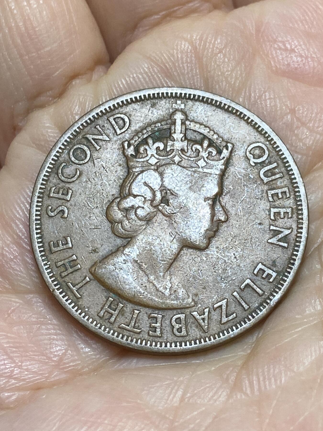 2025年第一百一十八场(总第一百四十四场）外国好品散币(免佣金) 英属加勒比领地1955年2分(伊丽莎白二世青年带冠，首发年)