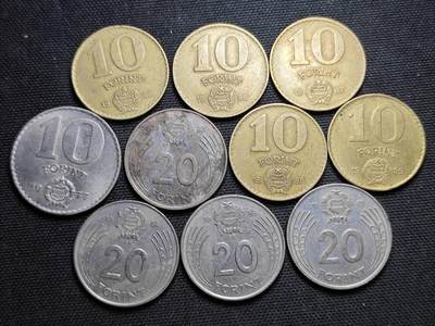 KK钱币收藏小铺  第359场  2月预留时间 周末发货 -  匈牙利一组10枚