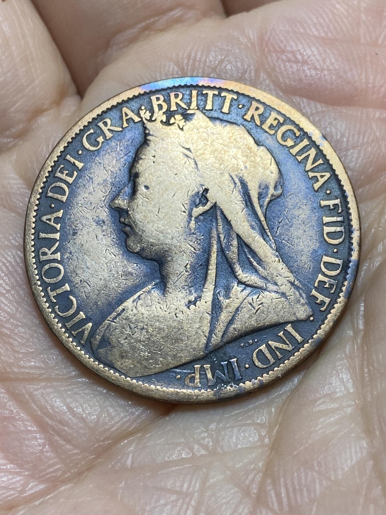 2025年第一百一十八场(总第一百四十四场）外国好品散币(免佣金) 英国🇬🇧1900年1便士(维多利亚女王老年披纱)