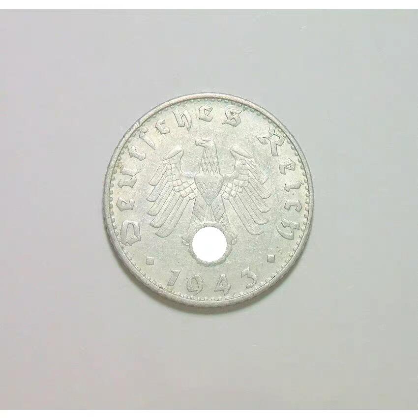 德国第三帝国1943年B版50芬尼 爽品